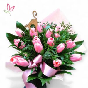 Tulipános kerek csokor