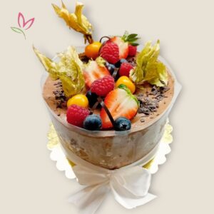 Csoki Torta gyümölcs decor