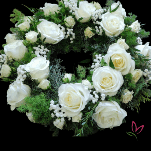 Rózsás úszó koszorú