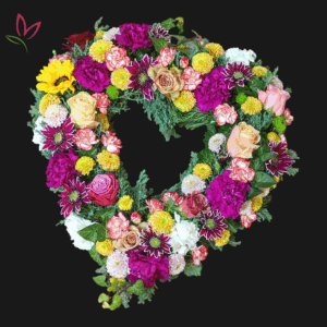 Szív vegyes koszorú
