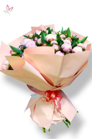 Peonia kerek csokor